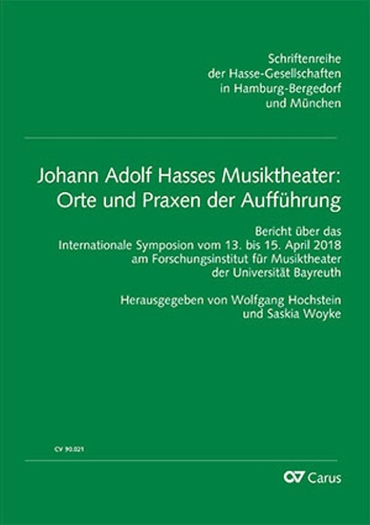 Johann Adolf Hasses Musiktheater: